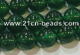 CAG6606 15.5 inches 10mm round green agate gemstone beads