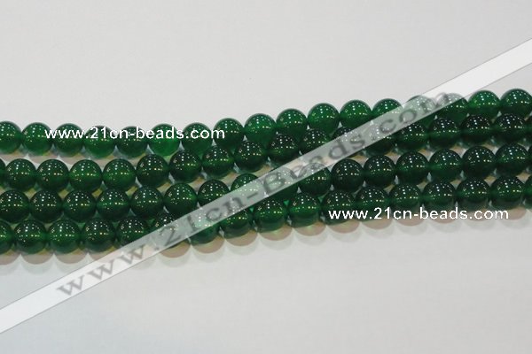 CAG6606 15.5 inches 10mm round green agate gemstone beads