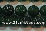 CAG6607 15.5 inches 12mm round green agate gemstone beads