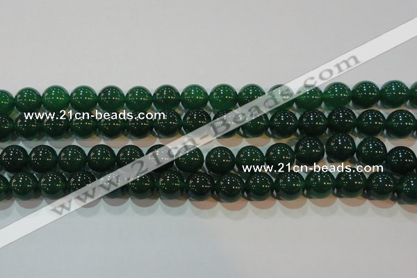 CAG6607 15.5 inches 12mm round green agate gemstone beads