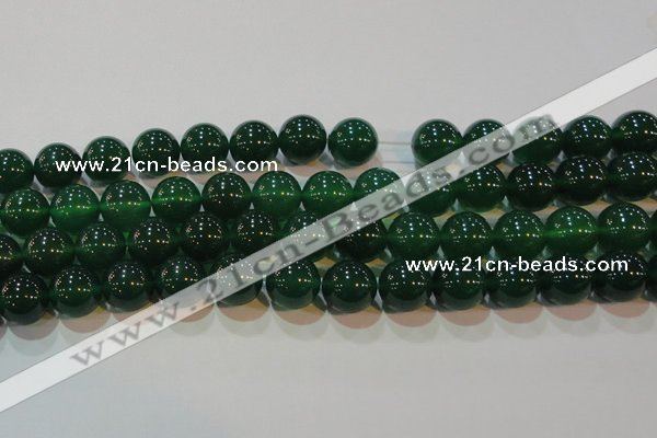 CAG6608 15.5 inches 14mm round green agate gemstone beads