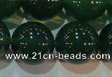 CAG6609 15.5 inches 16mm round green agate gemstone beads