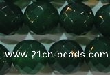 CAG6617 15.5 inches 16mm faceted round green agate gemstone beads