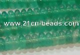 CAG6620 15.5 inches 3*6mm rondelle green agate gemstone beads