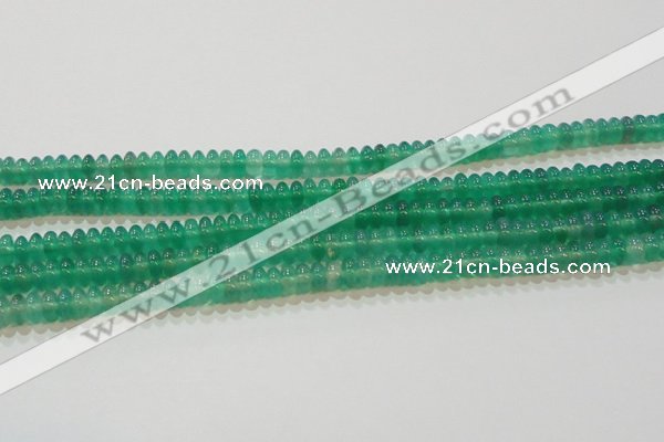 CAG6620 15.5 inches 3*6mm rondelle green agate gemstone beads