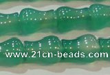 CAG6626 15.5 inches 9*11mm vase-shaped green agate gemstone beads