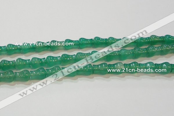 CAG6626 15.5 inches 9*11mm vase-shaped green agate gemstone beads