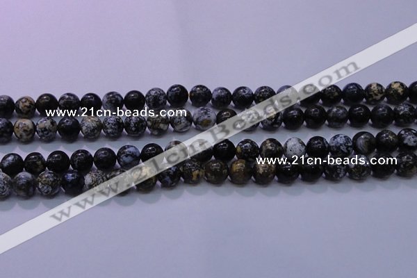 CAG6651 15.5 inches 6mm round blue ocean agate gemstone beads