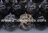 CAG6656 15.5 inches 16mm round blue ocean agate gemstone beads