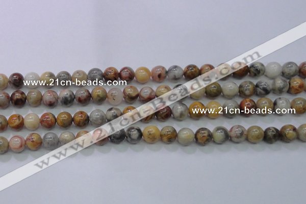 CAG6670 15.5 inches 4mm round natural crazy lace agate beads