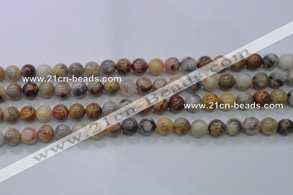 CAG6672 15.5 inches 8mm round natural crazy lace agate beads