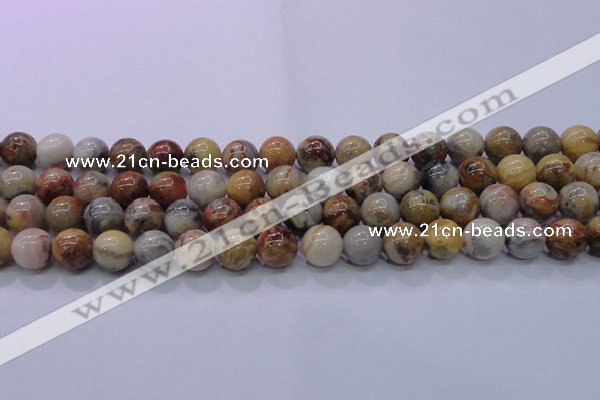 CAG6673 15.5 inches 10mm round natural crazy lace agate beads