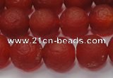 CAG6700 15 inches 8mm round red pilates agate beads