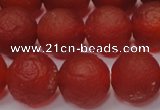 CAG6701 15 inches 10mm round red pilates agate beads