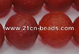 CAG6704 15 inches 16mm round red pilates agate beads