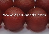 CAG6705 15 inches 18mm round red pilates agate beads