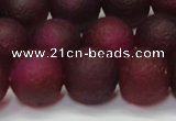 CAG6712 15 inches 12mm round plum pilates agate beads