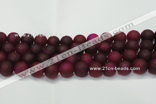 CAG6714 15 inches 16mm round plum pilates agate beads