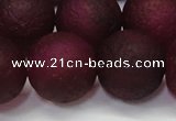 CAG6715 15 inches 18mm round plum pilates agate beads