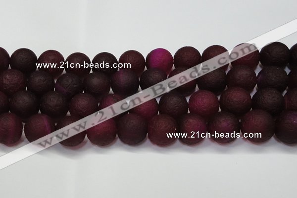CAG6715 15 inches 18mm round plum pilates agate beads