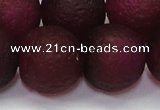 CAG6716 15 inches 20mm round plum pilates agate beads