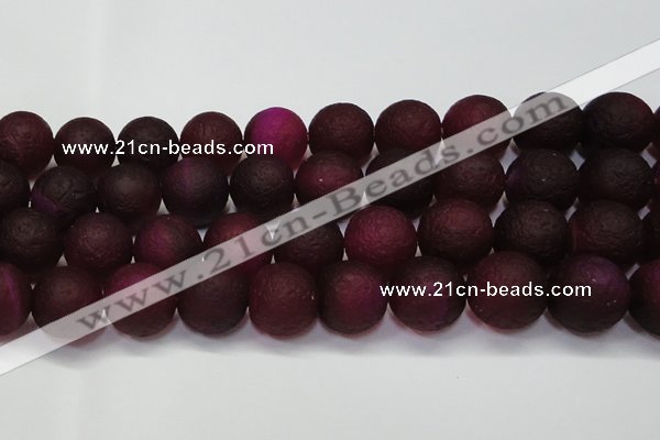 CAG6716 15 inches 20mm round plum pilates agate beads