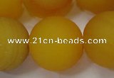 CAG6726 15 inches 20mm round yellow pilates agate beads