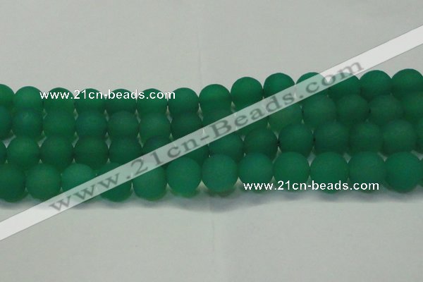 CAG6732 15 inches 12mm round green pilates agate beads