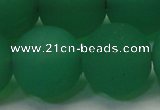 CAG6736 15 inches 20mm round green pilates agate beads