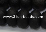 CAG6749 15 inches 12*16mm rondelle black pilates agate beads