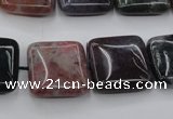 CAG6778 15.5 inches 12*12mm square Indian agate beads wholesale