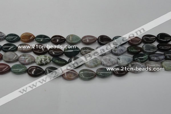 CAG6802 15.5 inches 12*16mm flat teardrop Indian agate beads