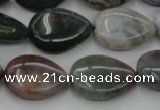 CAG6803 15.5 inches 13*18mm flat teardrop Indian agate beads