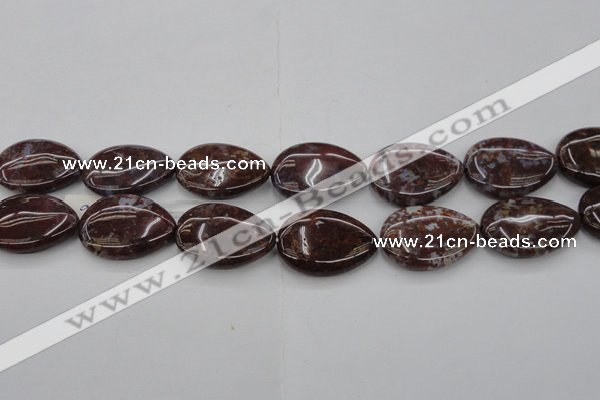 CAG6808 15.5 inches 22*30mm flat teardrop Indian agate beads