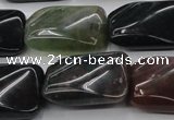 CAG6811 15.5 inches 18*25mm twisted rectangle Indian agate beads