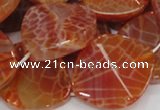 CAG683 15.5 inches 30*35mm freeform natural fire agate beads