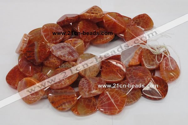 CAG683 15.5 inches 30*35mm freeform natural fire agate beads