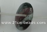 CAG6849 Top drilled 35mm flat round Indian agate beads