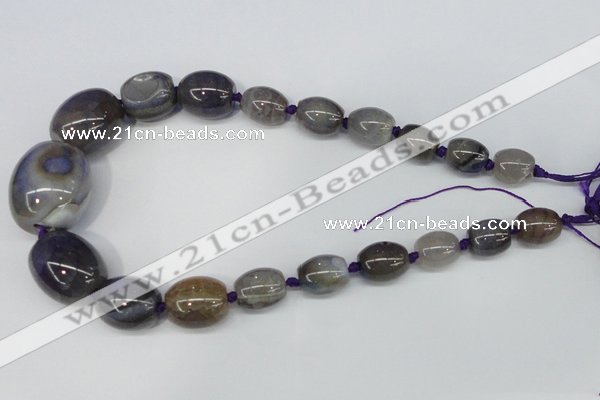 CAG6868 15.5 inches 12*14mm - 25*30mm drum dragon veins agate beads