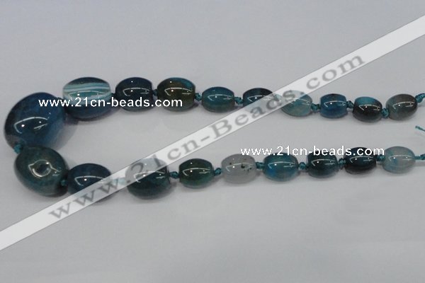 CAG6869 15.5 inches 12*14mm - 25*30mm drum dragon veins agate beads