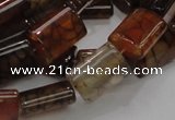 CAG688 15.5 inches 13*18mm rectangle dragon veins agate beads