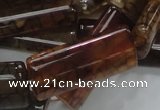 CAG689 15.5 inches 15*35mm rectangle dragon veins agate beads