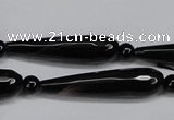 CAG6906 15.5 inches 10*40mm faceted teardrop line agate beads