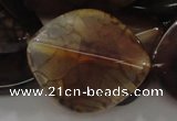 CAG697 15.5 inches 30*35mm freeform dragon veins agate beads