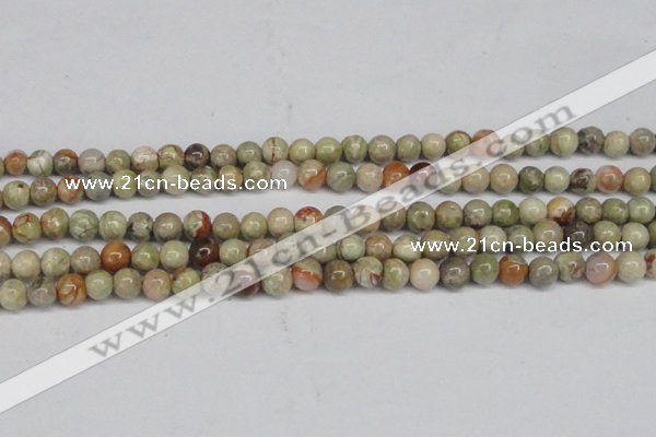 CAG7001 15.5 inches 6mm round ocean agate gemstone beads