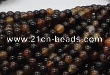 CAG701 15.5 inches 4mm round dragon veins agate beads wholesale