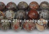 CAG7012 15.5 inches 8mm faceted round ocean agate gemstone beads