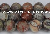 CAG7013 15.5 inches 10mm faceted round ocean agate gemstone beads