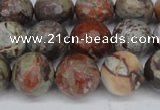 CAG7014 15.5 inches 12mm faceted round ocean agate gemstone beads