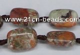 CAG7030 15.5 inches 13*18mm rectangle ocean agate gemstone beads